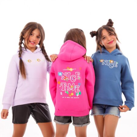 سويت شيرت بناتي موف فاتح